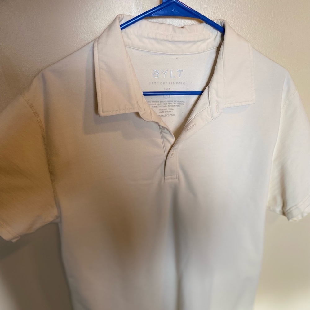 BYLT white button collared t shirt